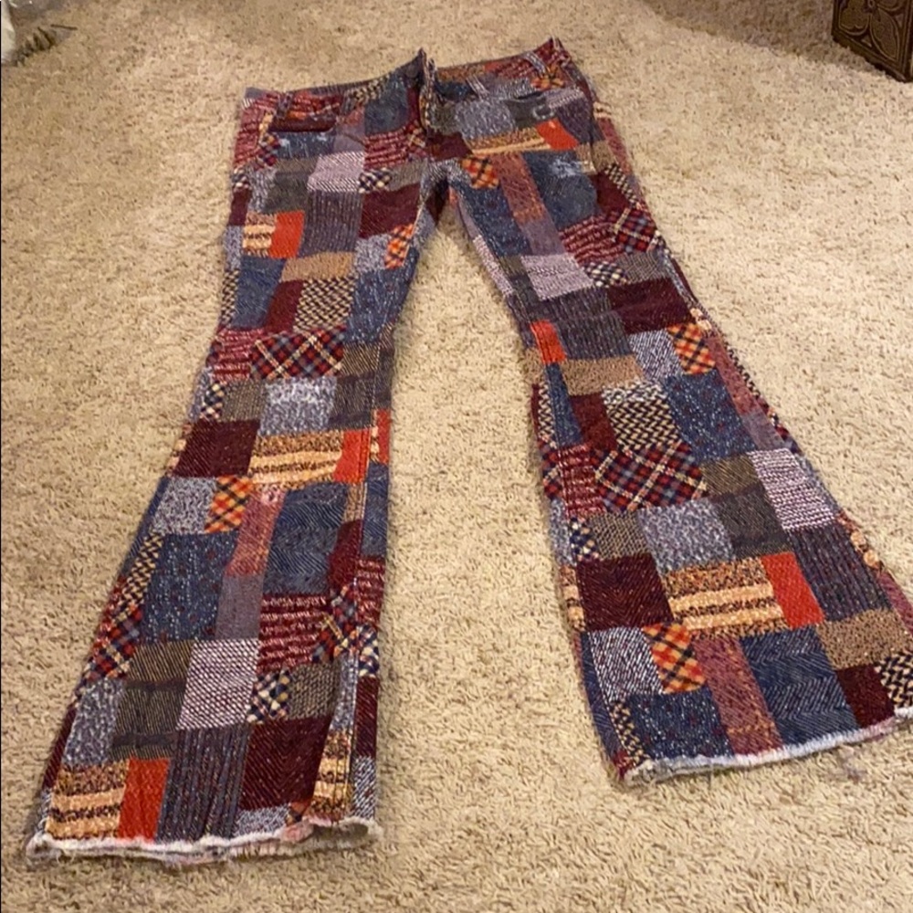Super Rare Free People Patchwork Cords / Corduroy Jeans sizes 29